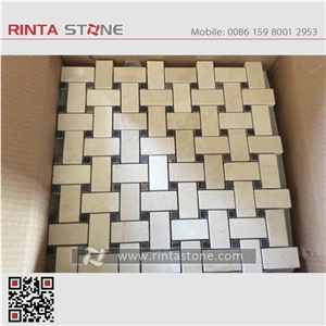Natural Stone Mosaic Tiles,Marble Mosaic Bathroom Culture Stone,Wall Cladding Panel Format Panel Decorative Stone Chipped Mosaic Pattern Composited Tiles Honeycomb Panel Ceramic Backed Mosaic