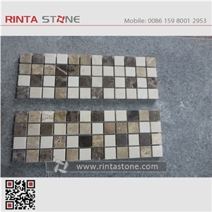Natural Stone Mosaic Tiles,Marble Mosaic Bathroom Culture Stone,Wall Cladding Panel Format Panel Decorative Stone Chipped Mosaic Pattern Composited Tiles Honeycomb Panel Ceramic Backed Mosaic