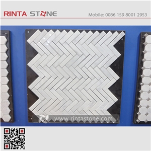 Natural Stone Mosaic Tiles,Marble Mosaic Bathroom Culture Stone,Wall Cladding Panel Format Panel Decorative Stone Chipped Mosaic Pattern Tiles Panel Ceramic Backed Mosaic