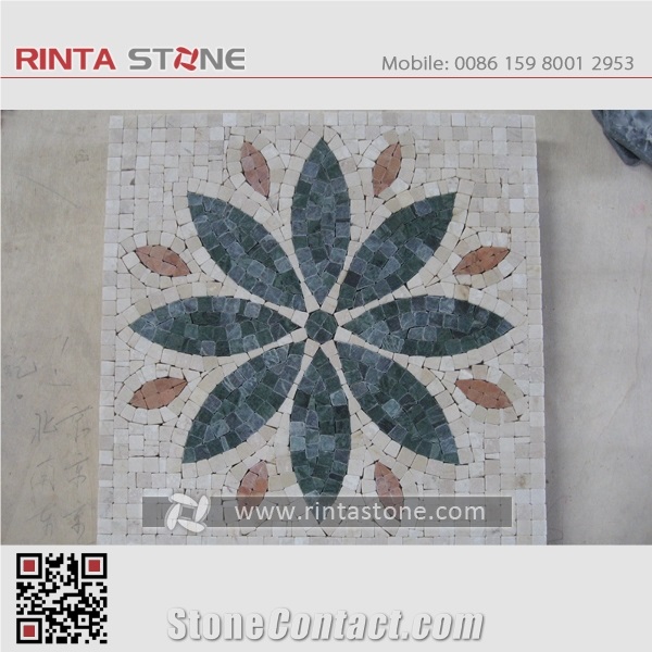 Natural Stone Mosaic Tiles,Marble Mosaic Bathroom Culture Stone,Wall Cladding Panel Format Panel Decorative Stone Chipped Mosaic Pattern Tiles Panel Ceramic Backed Mosaic