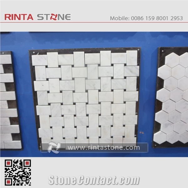 Natural Stone Mosaic Tiles,Marble Mosaic Bathroom Culture Stone,Wall Cladding Panel Format Panel Decorative Stone Chipped Mosaic Pattern Composited Tiles Honeycomb Panel Ceramic Backed Mosaic