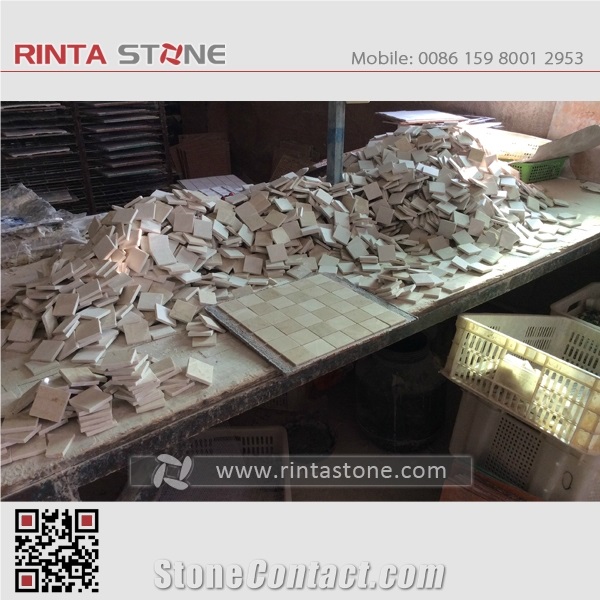 Natural Stone Mosaic Tiles,Marble Mosaic Bathroom Culture Stone,Wall Cladding Panel Format Panel Decorative Stone Chipped Mosaic Pattern Composited Tiles Honeycomb Panel Ceramic Backed Mosaic
