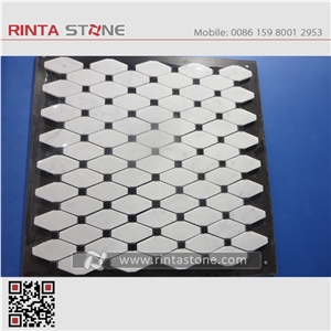 Natural Stone Mosaic Tiles,Marble Mosaic Bathroom Culture Stone,Wall Cladding Panel Format Panel Decorative Stone Chipped Mosaic Pattern Composited Tiles Honeycomb Panel Ceramic Backed Mosaic