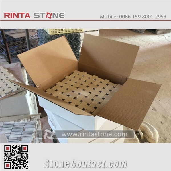 Natural Stone Mosaic Tiles,Marble Mosaic Bathroom Culture Stone,Wall Cladding Panel Format Panel Decorative Stone Chipped Mosaic Pattern Composited Tiles Honeycomb Panel Ceramic Backed Mosaic
