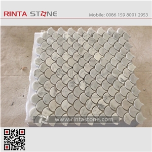 Natural Stone Mosaic Tiles,Marble Mosaic Bathroom Culture Stone,Wall Cladding Panel Format Panel Decorative Stone Chipped Mosaic Pattern Composited Tiles Honeycomb Panel Ceramic Backed Mosaic