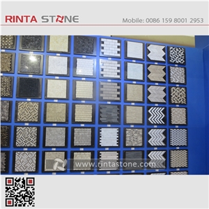 Natural Stone Mosaic Tiles,Marble Mosaic Bathroom Culture Stone,Wall Cladding Panel Format Panel Decorative Stone Chipped Mosaic Pattern Tiles Ceramic Backed Mosaic