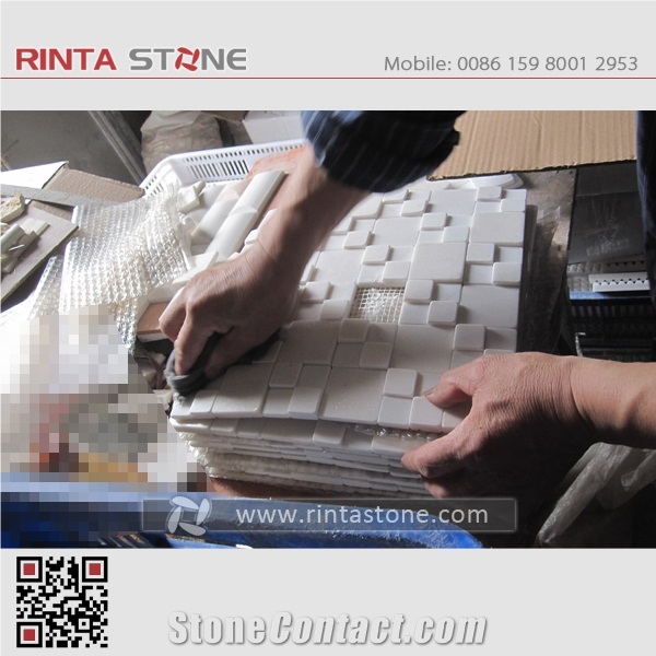 Natural Stone Mosaic Tiles,Marble Mosaic Bathroom Culture Stone,Wall Cladding Panel Format Panel Decorative Stone Chipped Mosaic Pattern Composited Tiles Honeycomb Panel Ceramic Backed Mosaic