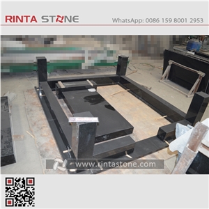 Shanxi Black Granite Absolute Black Stone China Pure Black Granite Cross Tombstones Dark Sesame Hebei Black Super Black Granite Mongolia Mongo Stone Beiyue Black Monument