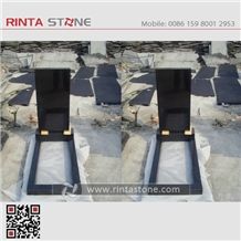 Shanxi Black Granite Tombstone Gravestone,Shanxi Black Monuments,Pure Black Stone Custom Monumnets,Absoulute Black Granite Headstone Western Style Monuments Tombstones Diamond Black Engraved Tombstone