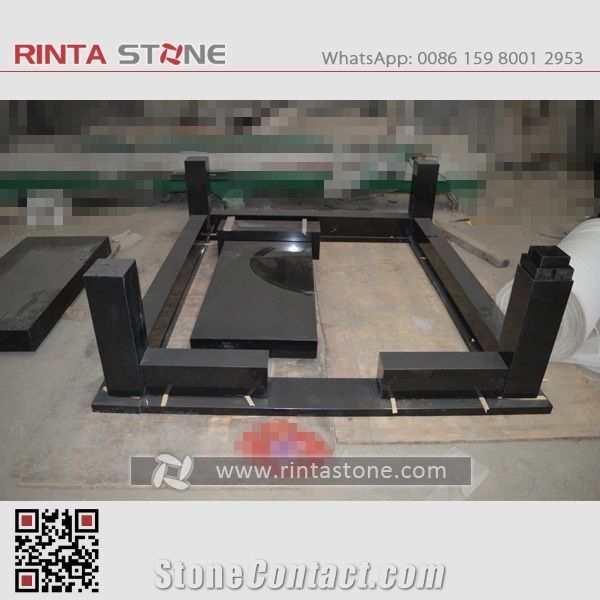 Shanxi Black Granite Tombstone Gravestone,Shanxi Black Monuments,Pure Black Stone Custom Monumnets,Absoulute Black Granite Headstone Western Style Monuments Tombstones Diamond Black Engraved Tombstone