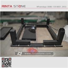 Shanxi Black Granite Tombstone Gravestone,Shanxi Black Monuments,Pure Black Stone Custom Monumnets,Absoulute Black Granite Headstone Western Style Monuments Tombstones Diamond Black Engraved Tombstone