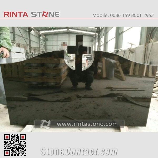 Shanxi Black Granite Tombstone Gravestone,Shanxi Black Monuments,Pure Black Stone Custom Monumnets,Absoulute Black Granite Headstone Western Style Monuments Tombstones Diamond Black Engraved Tombstone