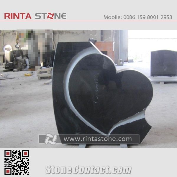 Shanxi Black Granite Tombstone Gravestone,Shanxi Black Monuments,Pure Black Stone Custom Monumnets,Absoulute Black Granite Headstone Western Style Monuments Tombstones Diamond Black Engraved Tombstone