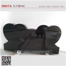 Shanxi Black Granite Tombstone Gravestone,Shanxi Black Monuments,Pure Black Stone Custom Monumnets,Absoulute Black Granite Headstone Western Style Monuments Tombstones Diamond Black Engraved Tombstone