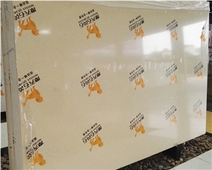 Beige Color Man Made Quartz Slabs