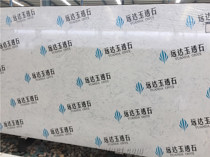 Engineered Stone Statuario White Marble Slabs & Tiles