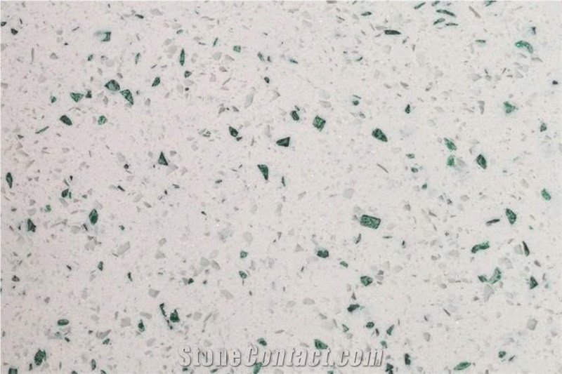 Forest Green Color Engineered Quartz Slabs & Tiles