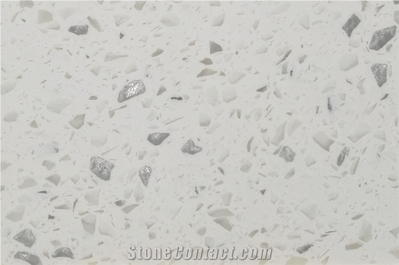Platinum White Artificial Stone Quartz Slabs