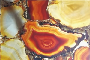 Red Orange Agate Precious Stone Slabs,Semiprecious Stone Tiles,Precious Luxury Building Decoration Material