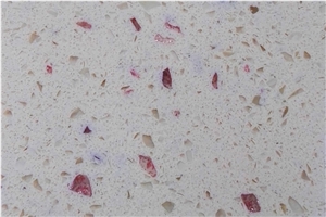 Red Sparkle Quartz Stone Slabs & Tiles
