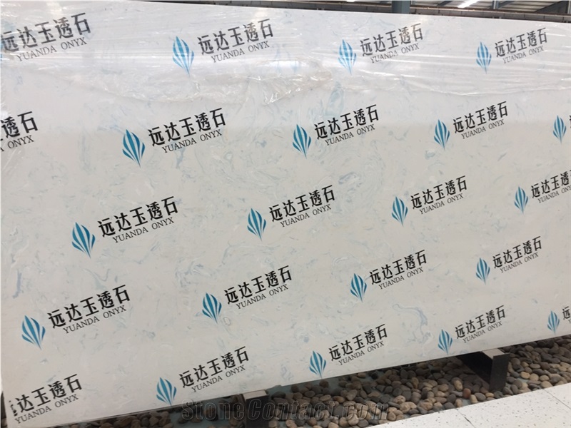 Topaz Blue Onyx Stone Surface for Flooring Slabs & Tiles