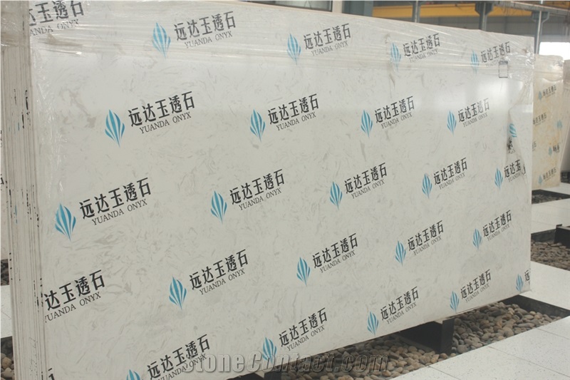 White Onyx Artificial Nano Stone Slabs & Tiles