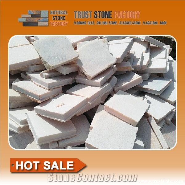 Beige Pavers,Quartzite Cobble Stone, Paving, Landscape Paving, Walk Paving, Garden Stepping