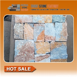 Beige Quartzite Courtyard Road Pavers, Exterior Pattern Cube Stone, Pavers, Cobble Stone, Paving,