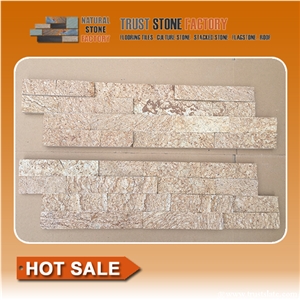 Beige Sandstone Cultured Stone,Stacked Stone Veneer,Ledge Stone,Wall Cladding