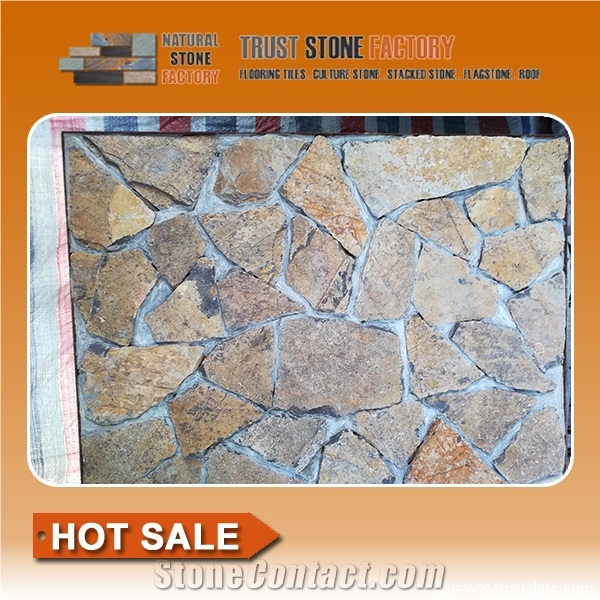 Brown Flagstone Road Paving,Quartzite Flagstone Patio Installation, Installing Flagstone Patio