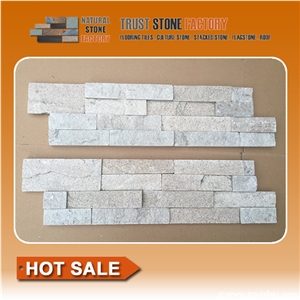 Cultured Stone Wall Panel, White Quarztite Cultured Stone,Stacked Stone Veneer,Ledge Stone,Fieldstone
