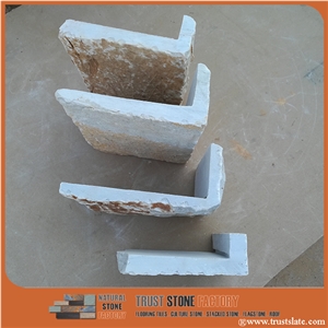 Desert Stone Wall Veneer, Corner Stone, China Golden Quartzite Corner Stone