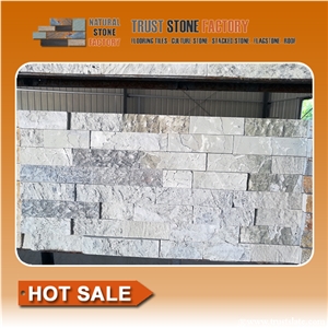 Dry Stone Wall Construction,Exteria Stacked Stone,White Quartzite Stacked Stone Wallpaper