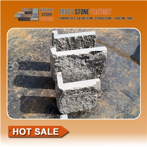 Grey Ledgestone Corner Fireplace,Quartzite Ledgestone Corner,Ledgestone Corner Pieces