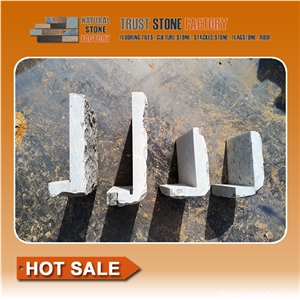 Grey Ledgestone Corner Fireplace,Quartzite Ledgestone Corner,Ledgestone Corner Pieces