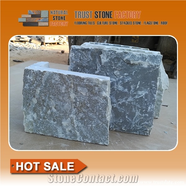 Grey Limestone Cultured Stone, Ledge Stone, Stone Veneer, Corner Stone