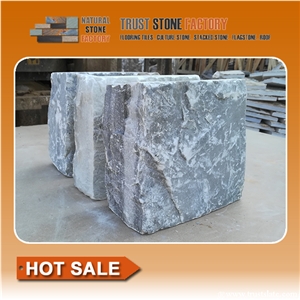 Grey Limestone Cultured Stone, Ledge Stone, Stone Veneer, Corner Stone