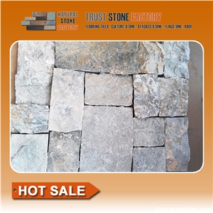 Grey Quartzite Cobble Stone, Paving, Landscape Paving, Walk Paving, Garden Stepping