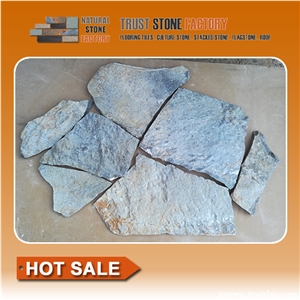 Grey Slate Flagstone/Slate Flagstone Walkway Pavers/Random Flagstones Road Paving/Flagstone Wall Tile&Floor Tile/ Irregular Flagstones for Flooring&Wall Cladding/Landscaping Stone
