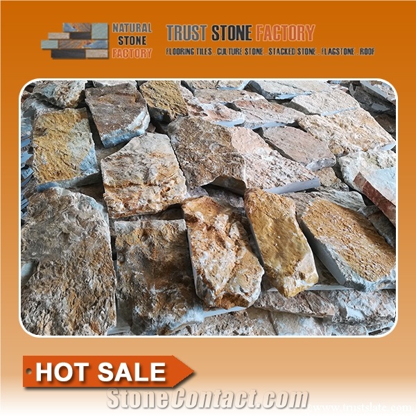 Natural Irregular Flagstones,Outside Flagstone Walkway Pavers,Beige Quartzite Random Flagstones Paver,