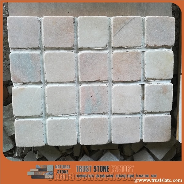 Natural Stone,Cream Slate Mosaic Slate Tiles for Wall,Bathroom,Floor,Interior