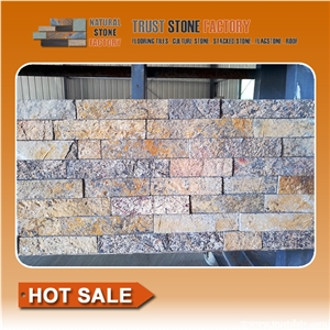 Quartzite Stacked Stone Tile,Natural Stacked Stone Retaining Wall,Dry Stone Wall Construction,