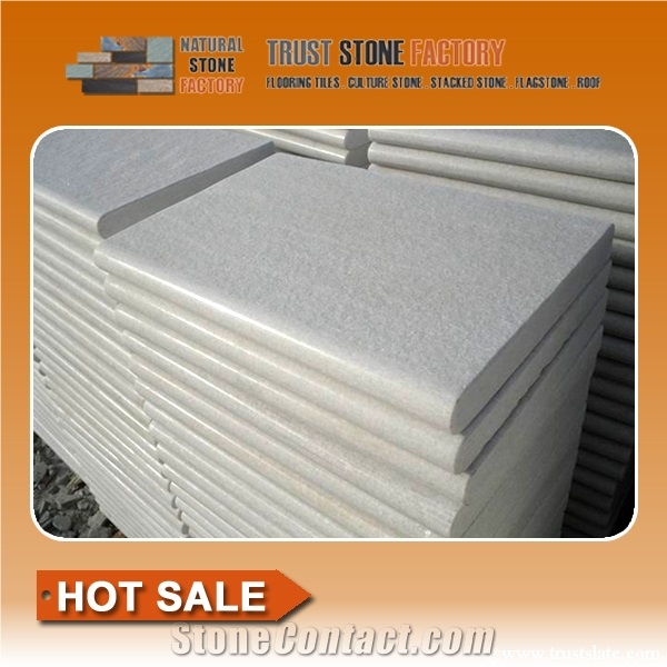 White Concrete Pool Coping Tiles,Flagstone Pool Coping,Inground Pool Coping Pavers