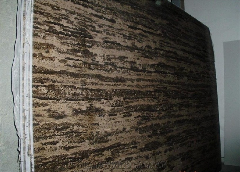 Rusty Manchu Caviar Limestone Tiles, China Brown Limestone Slab Polished