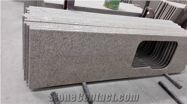 Own Factory Cheapest Price China New G682, G350, Rusty Yellow, Sunset Gold, Desert Gold, Natural Stone Granite Kitchen Countertop, Island Tops, Desk Worktops