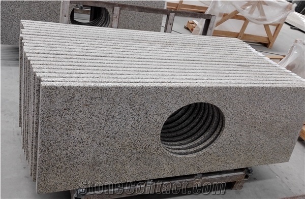 Own Factory Cheapest Price China New G682, G350, Rusty Yellow, Sunset Gold, Desert Gold, Natural Stone Granite Kitchen Countertop, Island Tops, Desk Worktops