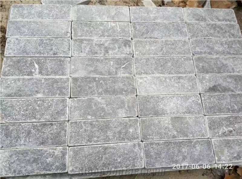 Blue Stone Limestone Tumbled Paver Cube Stone