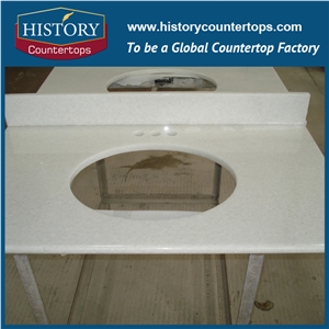 2017 Chinese New Style Bathroom Countertops Decoration Material Crystal White Marble for Solid Surface Vanity Tops for Sale