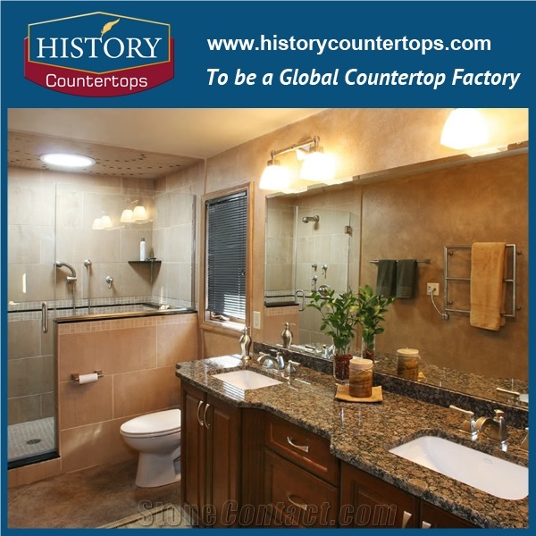 Baltic Brown Granite Customized Edges Vanity Top
