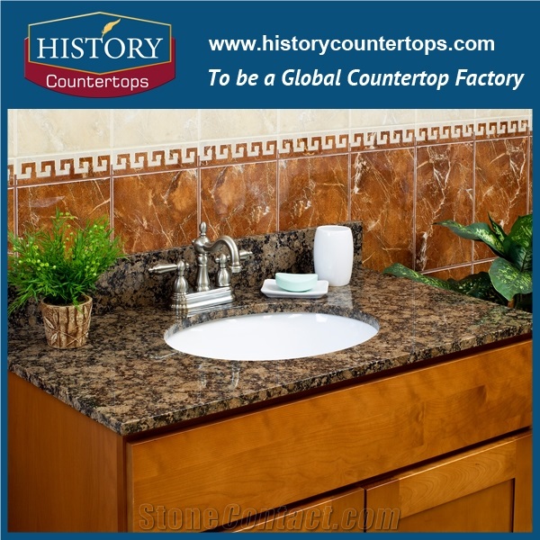 Baltic Brown Granite Customized Edges Vanity Top